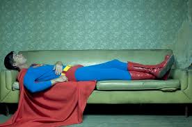 Superman on therapist's couch