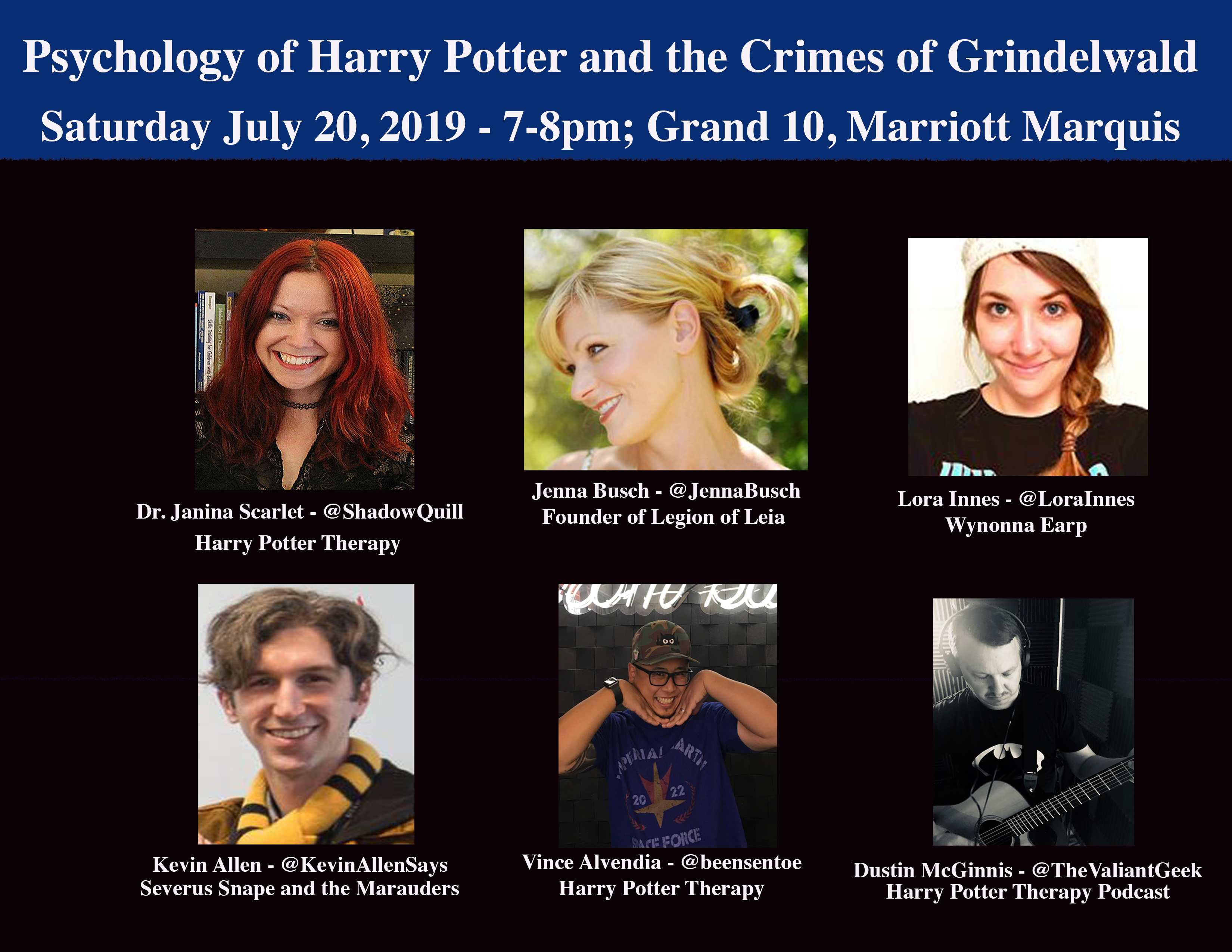 San Diego Comic Con Psychology of Harry Potter panel flyer