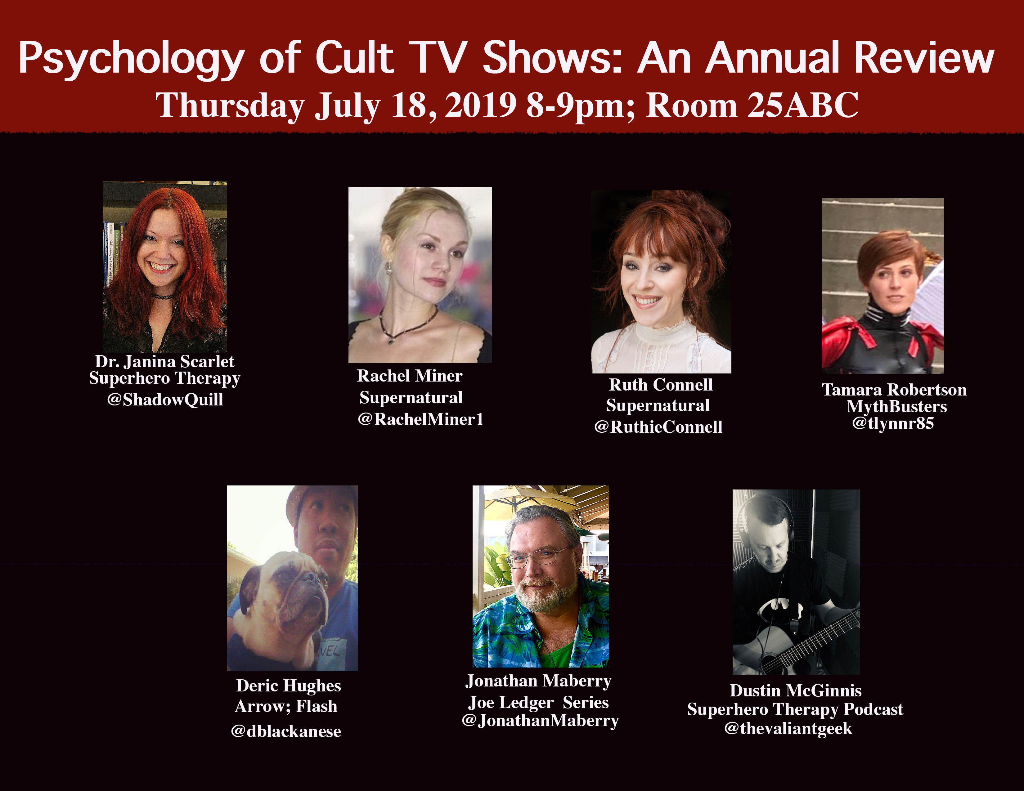 San Diego Comic Con Psychology of Cult TV Shows Panel Flyer