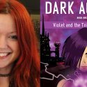Photo of Dr. Janina Scarlet next to a photo of the Dark Agents book cover