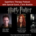 Superhero Therapy Podcast promo flyer featuring Chris Rankin