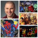 Superhero Therapy Podcast promo flyer featuring Greg Weisman and some of the TV shows he worked on.